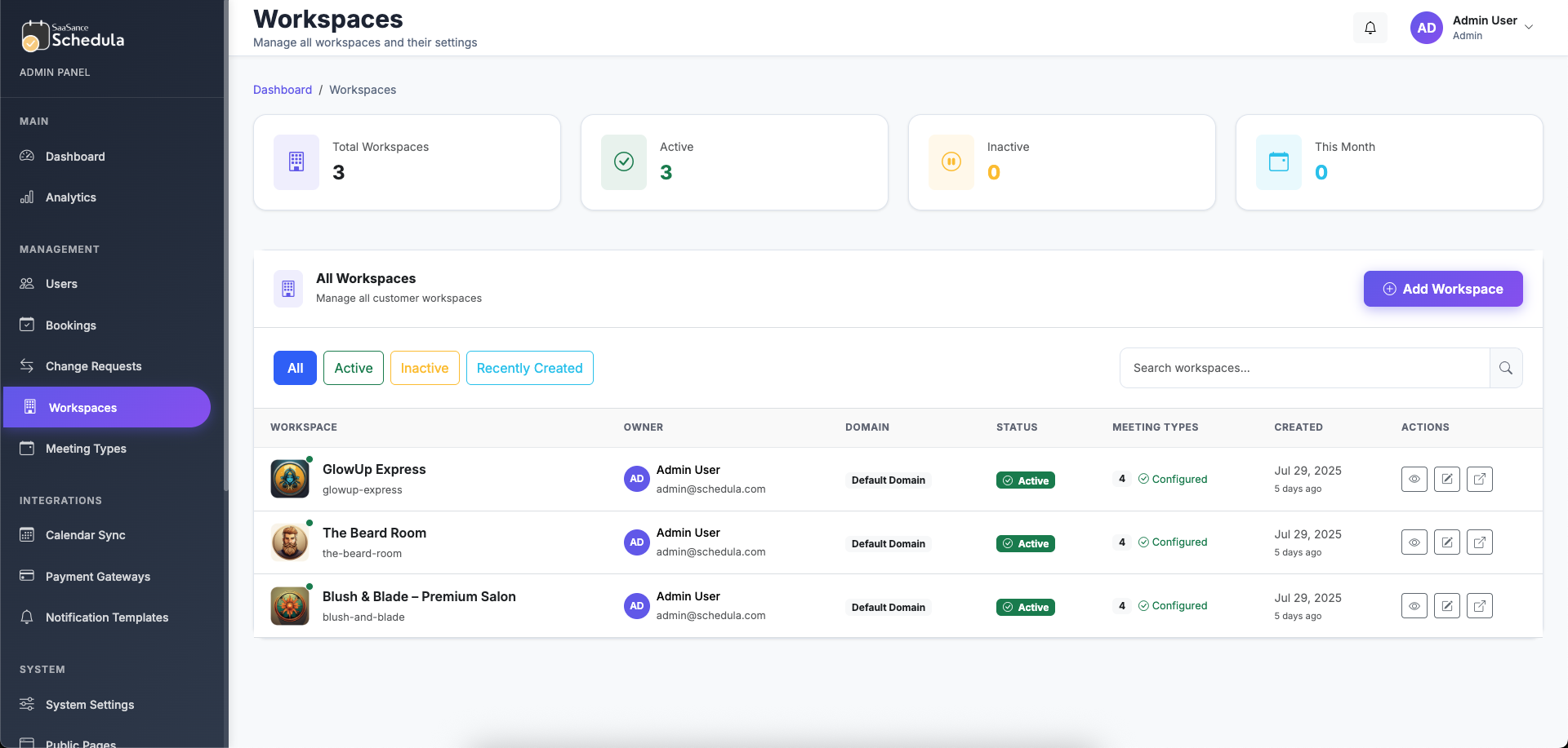 Schedula | Premium Appointment Booking Software - Screenshot