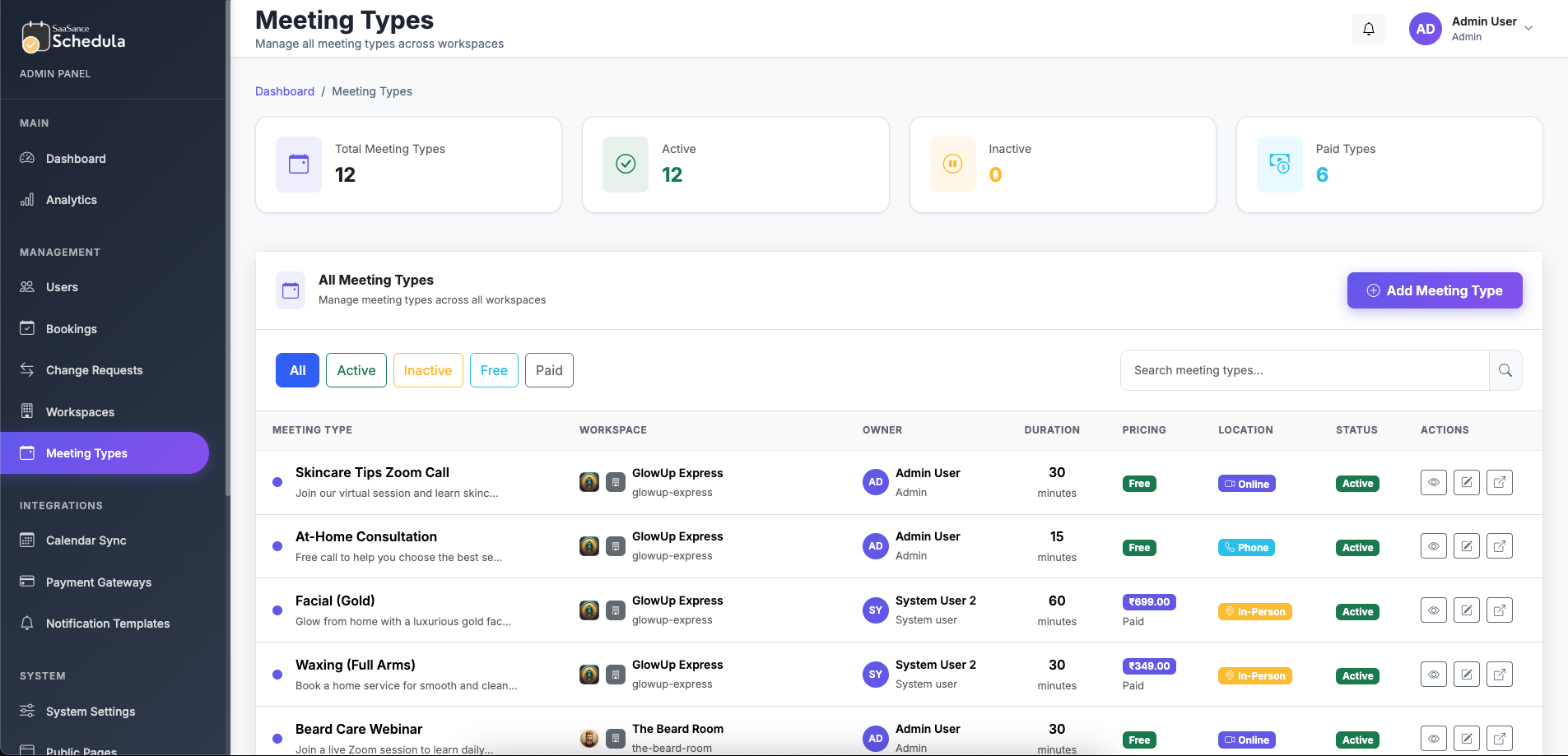 Schedula | Premium Appointment Booking Software - Screenshot