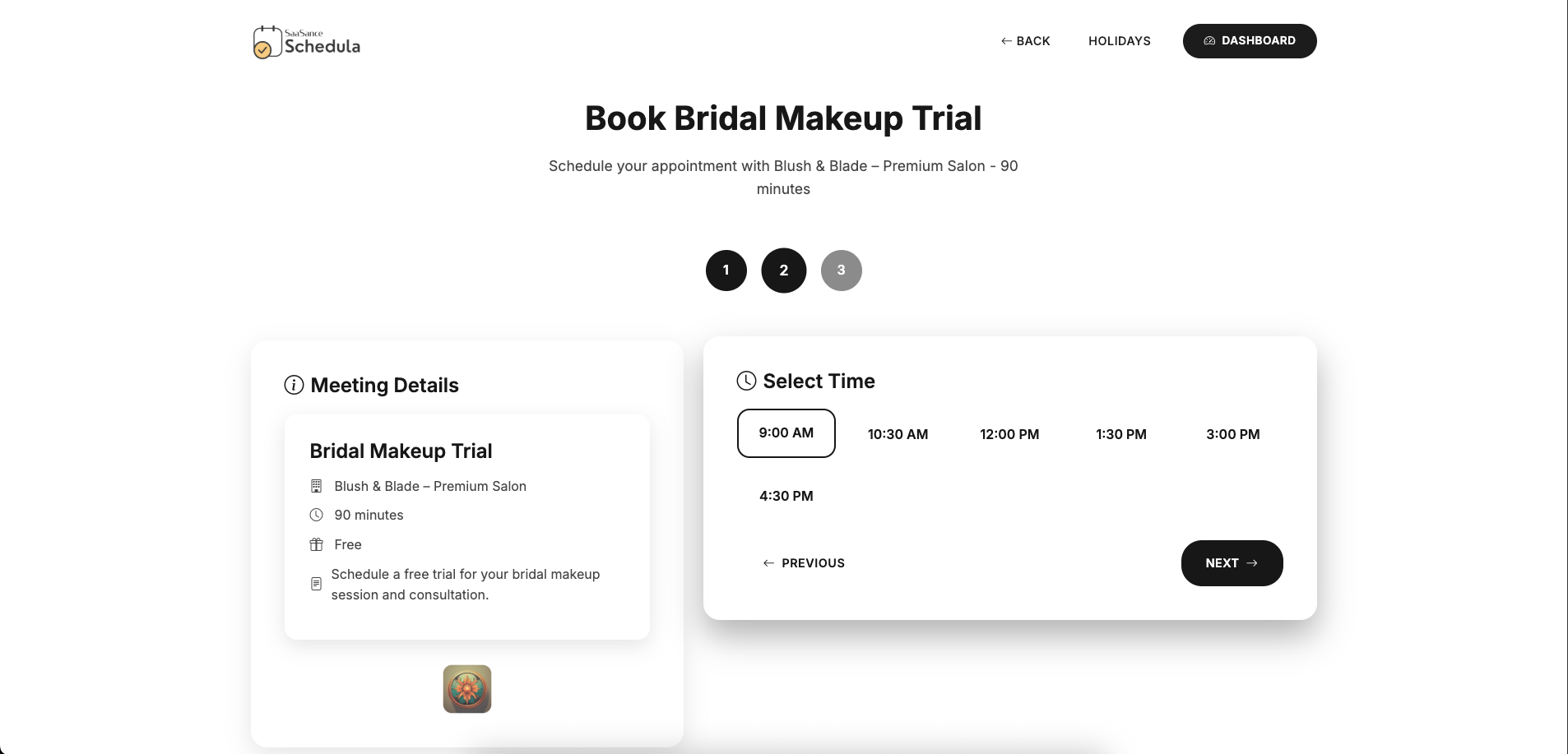 Schedula | Premium Appointment Booking Software - Screenshot