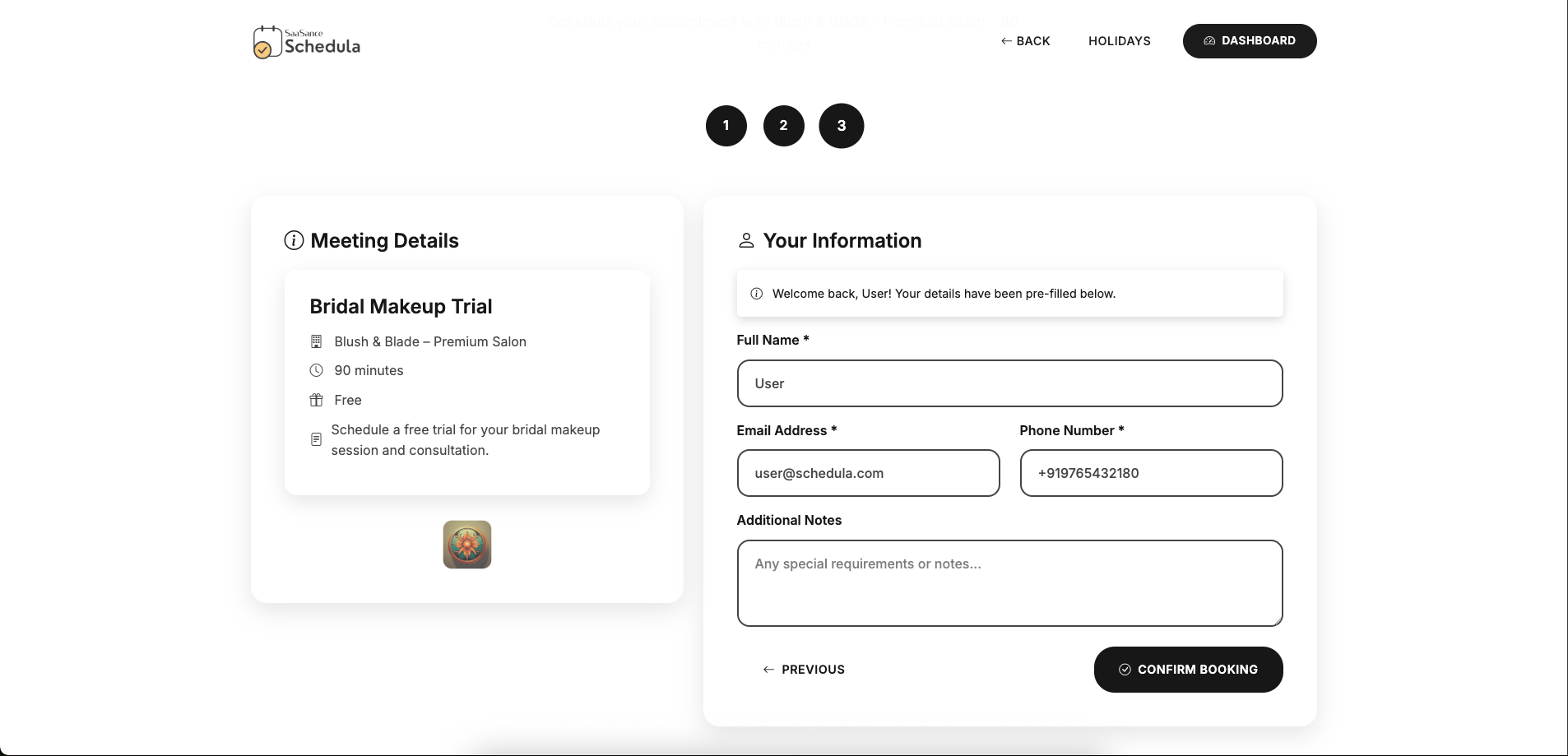 Schedula | Premium Appointment Booking Software - Screenshot