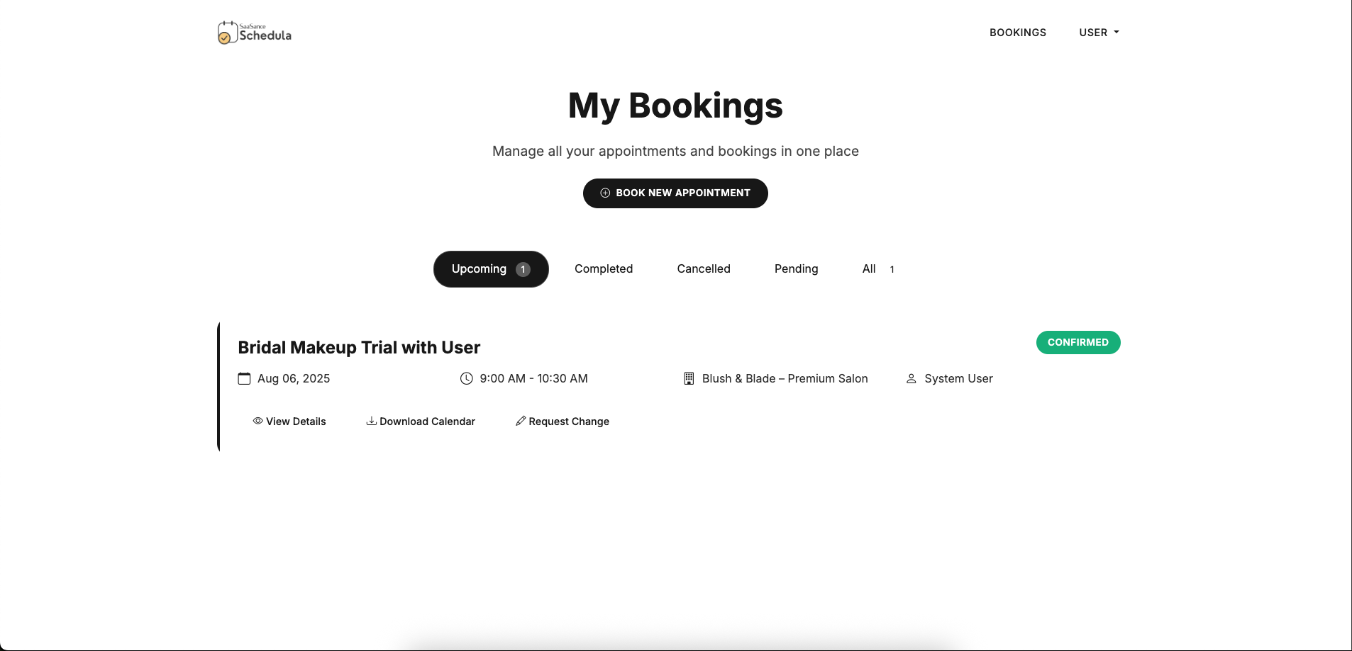 Schedula | Premium Appointment Booking Software - Screenshot